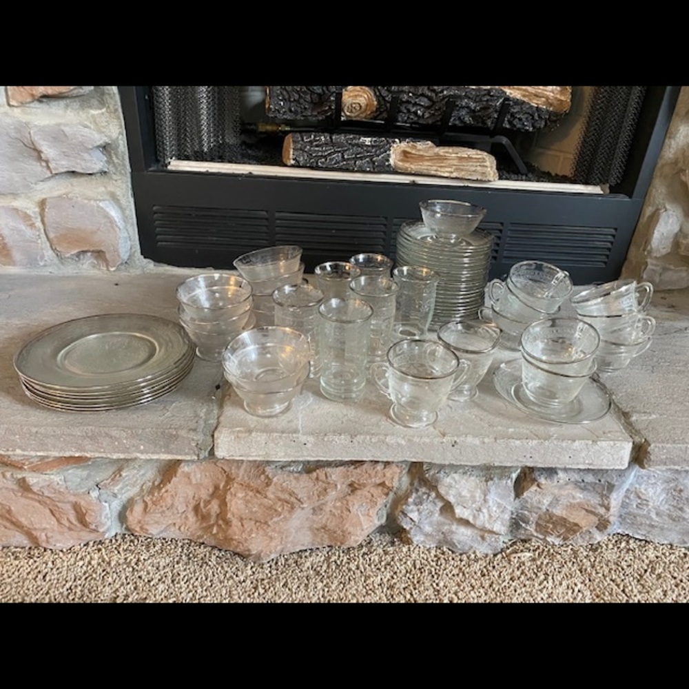 Antique glass dishes